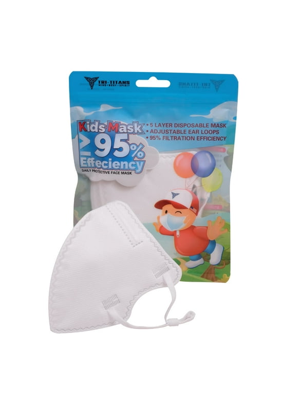Kids KN95 - 5 Layer Disposable Mask with Adjustable Ear Loops (Pack of 20)