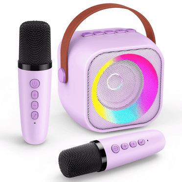 Kids Karaoke Machine with 2 Microphones, 3 4 5 6 7 8 9 10 Year Old Girls Gifts, Kids Karaoke Microphones, 3-8 Year Old Girls Toys Birthday Christmas Gifts for 3-12 Year Old Girls