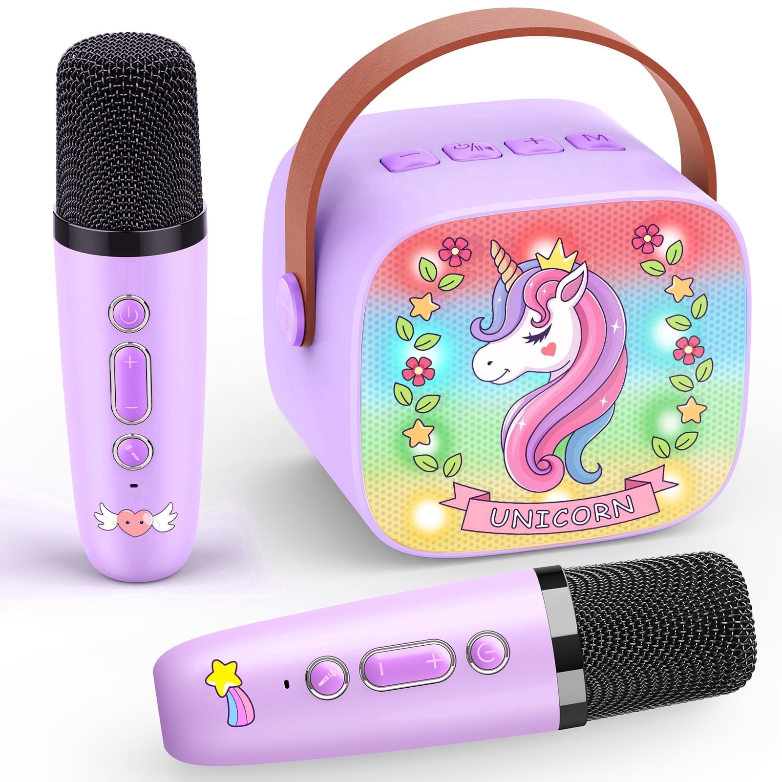 ATOPDREAM-US Kids Karaoke Machine with 2 Microphones, 3 4 5 6 7 8 9 10 Year Old Girls Gifts, Kids Karaoke Microphones, 3-8 Year Old Girls Toys Christmas Birthday Gifts for 3-12 Year Old Girls