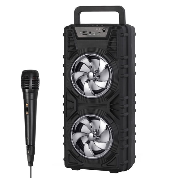 Kids Karaoke Machine, Bluetooth Karaoke Speaker, Portable Microphone and Speaker Machine with Disco Lights and Wired Microphone for Birthday Party Christmas