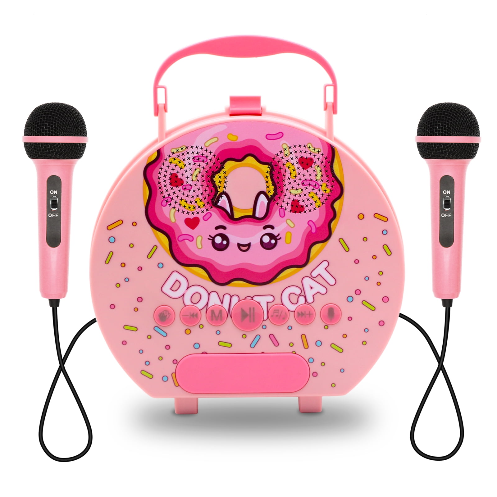 Kids Karaoke Machine for Girls with 2 Microphones Toddler Singing Toys Children Karaoke Singing