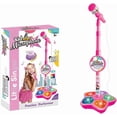 thumbnail image 1 of Kids Karaoke Microphone with Adjustable Stand,Standing Mic for Portable Singing, Retractable Headset for Music Sing-along,Flashing Stage Light Base for Aged 5+ Boys Girls, 1 of 13