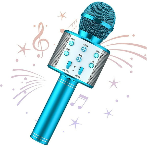 Kids Karaoke Microphone, Wireless Bluetooth Mic with Speaker & Music Recorder, Perfect for Family KTV Nights Birthday Holiday Gifts for Kids Girls Boys Teens