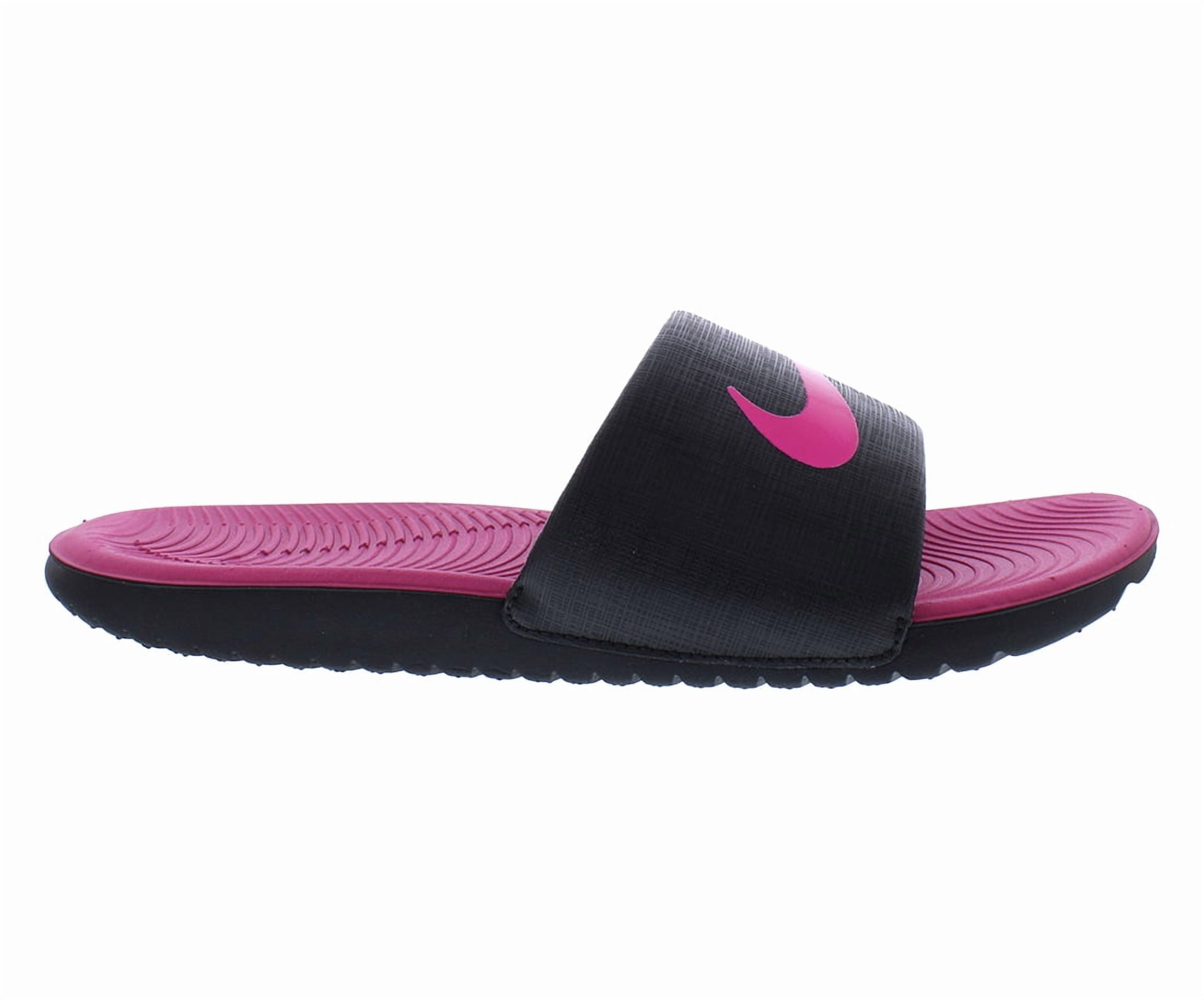 Kawa Slide GS Girls Shoes Size 7, Color: Black/Vivid Pink