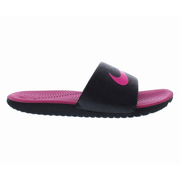 Nike Kawa Slide GS Girls Shoes Size 7, Color: Black/Vivid Pink