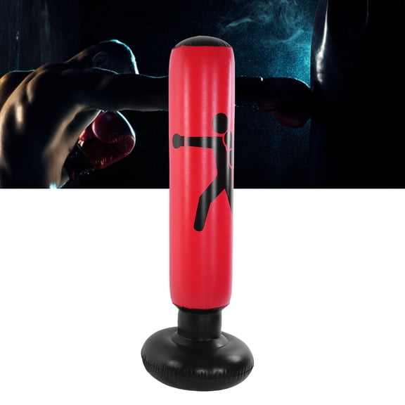 Kids Kickboxing Bag 63 Inch Inflatable Boxing Pole Kids Punching Bag Standing Kickboxing Column For Karate Taekwondo Mixed Martial Arts
