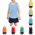 thumbnail image 1 of Kids Kids Baby Boys Girls Solid Tank Tops T Shirts Undershirts Summer Sleeveless Vest Girls Spandex Top 5-6 Years, 1 of 4