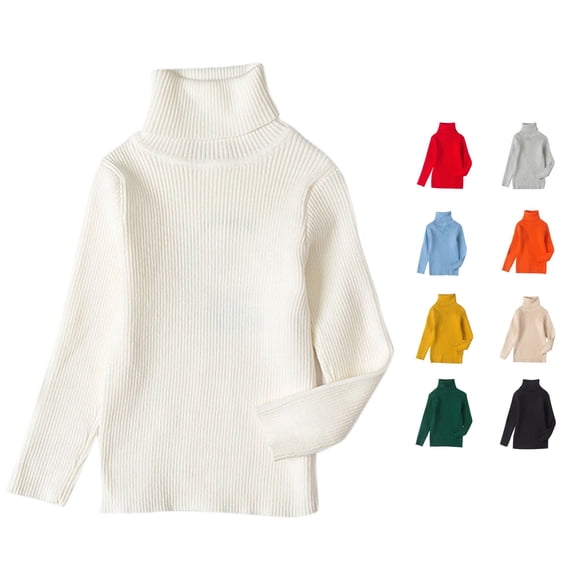 Kids Kids Baby Knit Turtleneck Sweater Soft Solid Warm Sweater Pullover Teal Cat Hoodie 3-4 Years