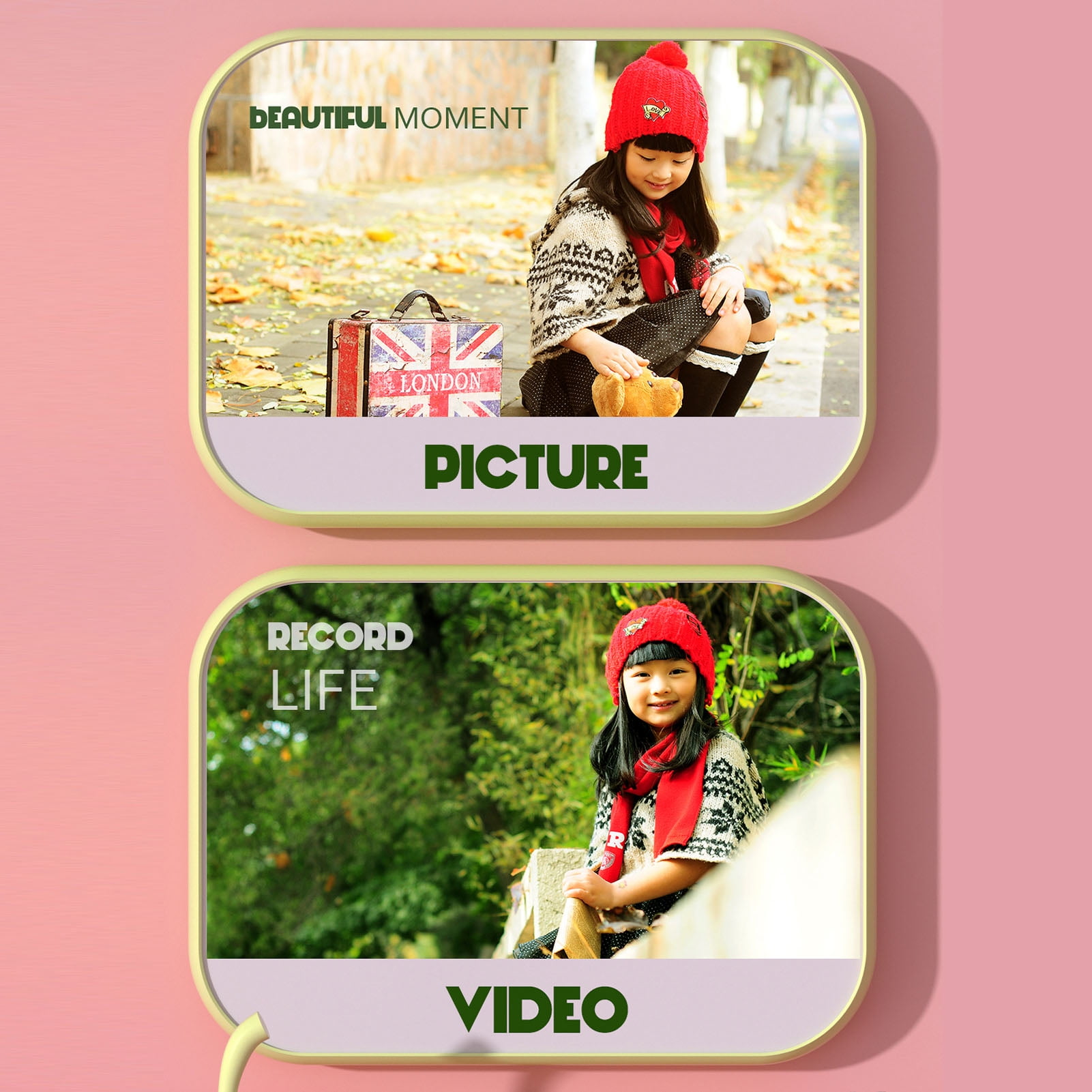 Kids Kids Camera  Thermal Printer 2.0 Inch Screen Photo Printer 48MP Rear Camera Support Timer Shooting Video Recording Thermal Inkless Printing With 1 White Print Paper