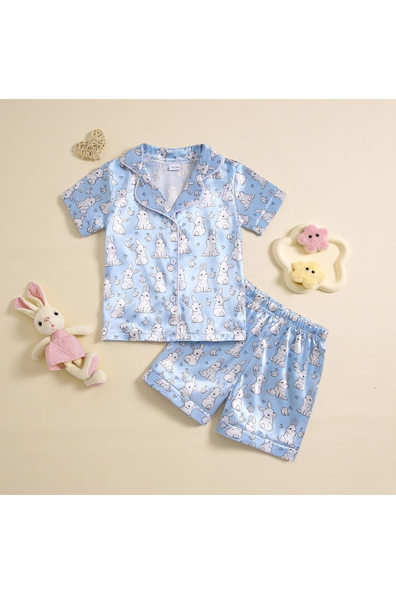 Kids Kids Casual Outfit Set Cute Print Casual Wear Size 2T-12 Years