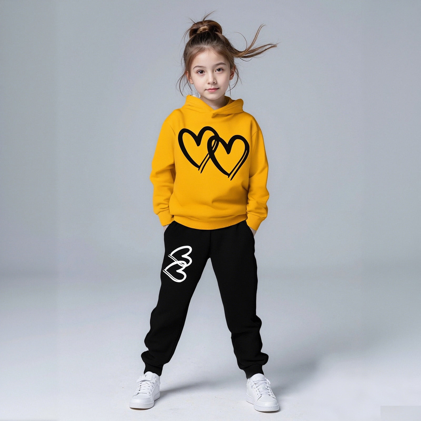 Kids Meisjes Hoodie en Joggingbroek Set Outfits 2-delige Hooded Sets Herfst Kinderen Los Angeles Californië Atletische Trainingspak Sets Zweet Set Casual Losse Fit Sweatsuits Sets Sweat Broek, Zwart Kids Meisjes Hoodie en Joggingbroek Set Outfits 2-delige Hooded Sets Herfst Kinderen Los Angeles Californië Atletische Trainingspak Sets Zweet Set Casual Losse Fit Sweatsuits Sets Sweat Broek, Zwart