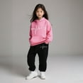 thumbnail image 1 of Kids Kids Toddler Sweatsuit,2 Piece Long Sleeve Pink Hooded Sweatshirt and Jogger Sweatpants Fall Winter Clothes Girl Clothes 7-8 Years Cute&nbsp;Boys Girls&nbsp;Clothing, 1 of 7