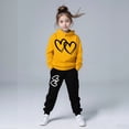 thumbnail image 1 of Kids Kids Toddler Sweatsuit,2 Piece Long Sleeve Yellow Hoodie Sweatshirt and Sweatpants Winter Clothes Girls Clothes Size 7-8 Years Cute&nbsp;Boys Girls&nbsp;Clothing, 1 of 6