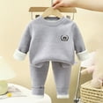 thumbnail image 1 of Kids Kids Unisex 2-Piece Cotton Outfit Set - Gray, Warm Fleece-Lined, Easy Dress Daily Wear for Kidss Kidss,Size 4-5T, 1 of 6