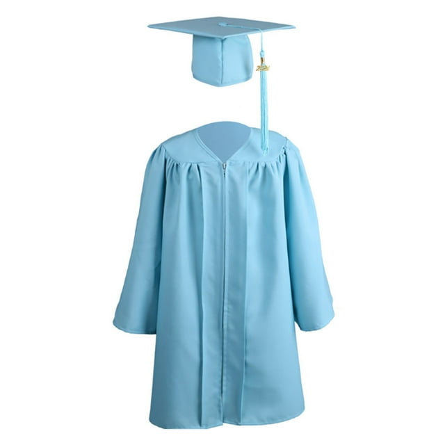 Kids Kindergarten Graduation Cap and Gown Graduation 2024 Light Blue ...