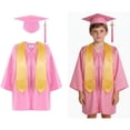 thumbnail image 1 of Kids Kindergarten Graduation Gowns for Kids with Cap Pink Cap and Gown Graduation Graduation Dress Outfit 3-4 Years, 1 of 6