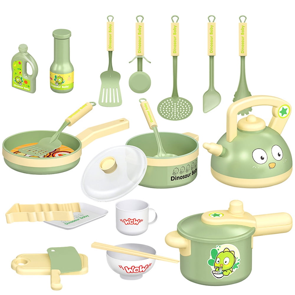 Kids Kitchen Toy Cookware with Play Food Toy Set,Kitchen Play