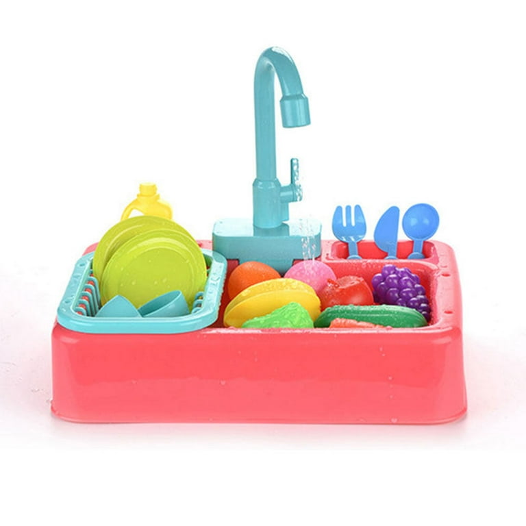 Kids Kitchen Toy Set Simulated Electric Dishwasher Pretend Play