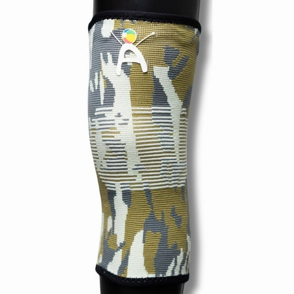 Kids Knee Brace Sleeve – Youth Knee Compression Support for Children | Knee Pain Relief & Sports Use – Boys & Girls Sizes for Basketball, Gymnastics, & Everyday Wear (1, Green Camouflage, Medium)