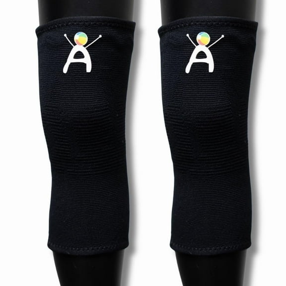 Kids Knee Brace Sleeve Youth Knee Compression Support for Children | Knee Pain Relief & Sports Use Boys & Girls Sizes for Basketball, Gymnastics, & Everyday Wear (2, Black, Small)