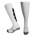 thumbnail image 1 of Kids Knee-High Soccer Socks for Boys and Girls Thick Terry Cushioned Grip Dot Breathable Ribbed Cuff Youth Training Competition Long Football Socks White 6-13 Years, 1 of 3