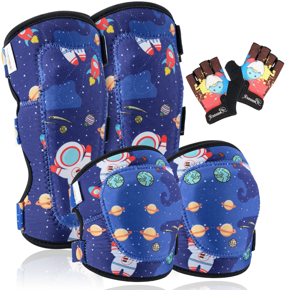Kids Knee Pads and Elbow Pads Set, Toddler Protective Gear Set with