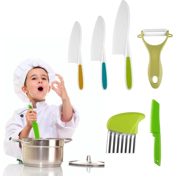 Kids Knife Set,6 Pcs Toddler Safe Knives,Kids Knives,Kids Kitchen Knife Set,Kids Knife Set,Plastic Knife Set,Kids Kitchen Knives
