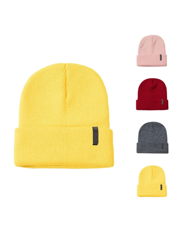 Kids Knit Beanie Soft Knit Soft Cozy Warm Winter Hat for Boys Girls School Travel and Daily Winter Wear Kids Cold Weather Accessories