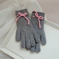 thumbnail image 1 of Kids Knitted Gloves Winter Stretchy Warm Gloves for Kids Full Finger Mittens for Children Boys Girls 5-12 Year, 1 of 4