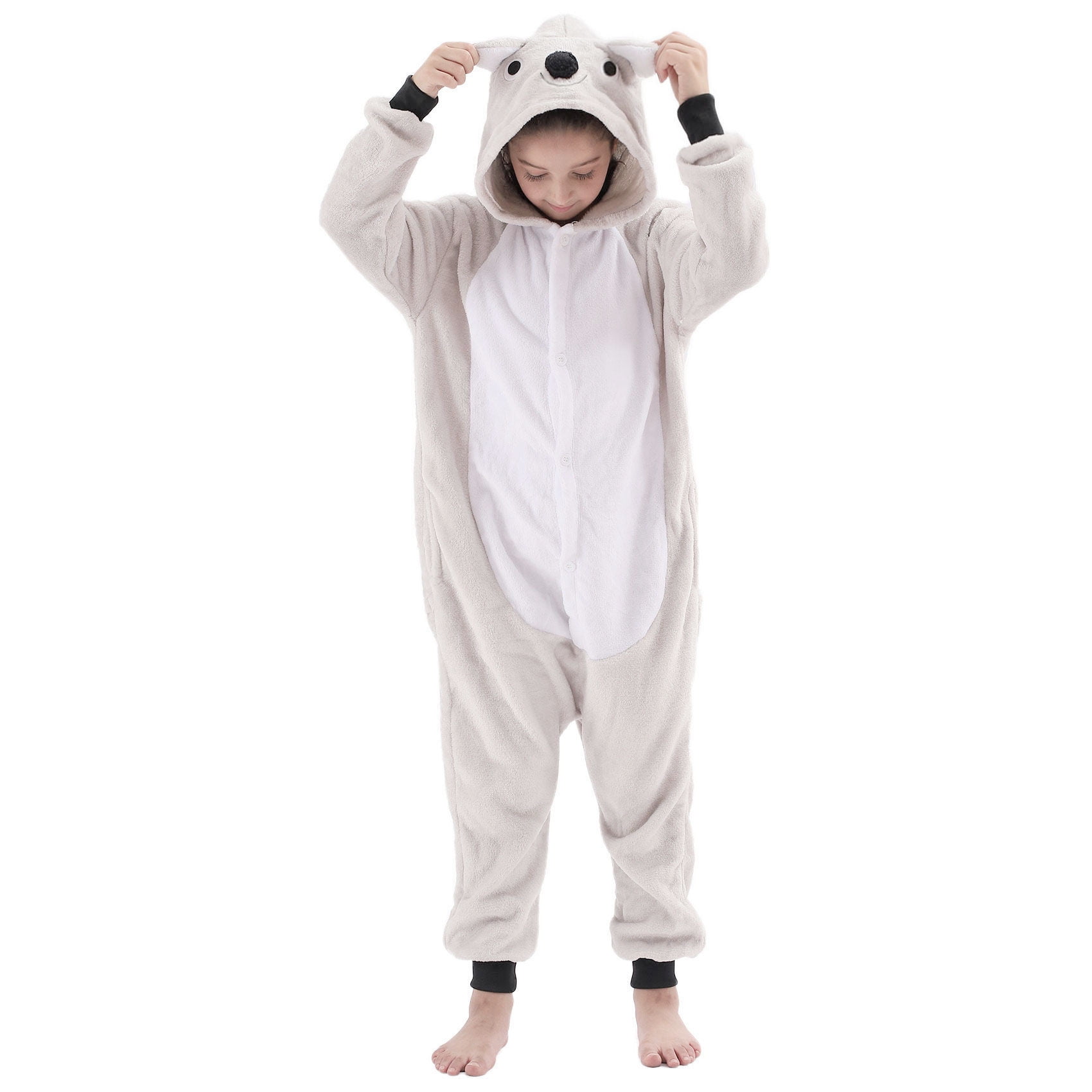 Kids Koala Costumes Animal Cosplay Onesie for Boys Girls Halloween Warm ...