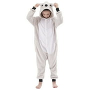 WAFUNNE Kids Koala Costumes Animal Cosplay Onesie for Boys Girls Halloween Warm Plush One Piece Koala XL