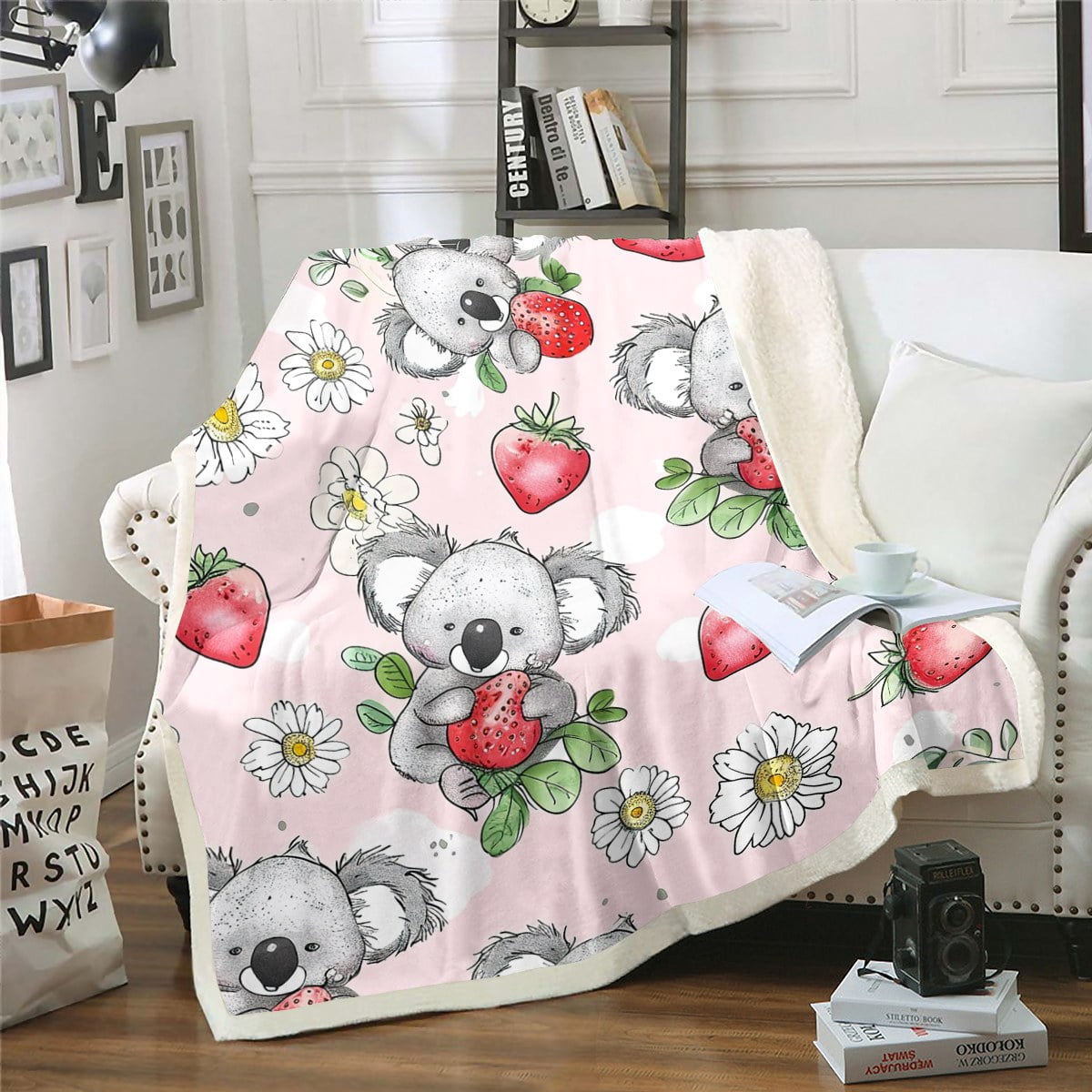 Koala Print Pattern Blanket