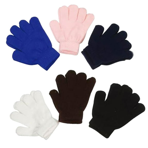Kids Korner Girl's Magic Stretch Children's Gloves Toddler 6-Pack Ages 2-5 years
