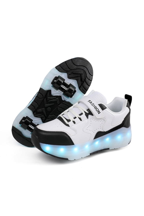 Kids LED Roller Skate Shoes with Wheel Light up Roller Shoes Kids Skates Sneakers Gift for Girls Boys Children