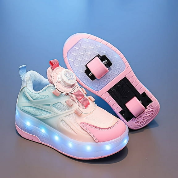 Kids LED Roller Skate Shoes with Wheel Light up Roller Shoes Kids Skates Sneakers Gift for Girls Boys Children