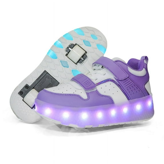 Kids LED Roller Skate Shoes with Wheel Light up Roller Shoes Kids Skates Sneakers Gift for Girls Boys Children