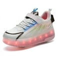 thumbnail image 1 of Kids LED Roller Skate Shoes with Wheel Light up Roller Shoes Kids Skates Sneakers Gift for Girls Boys Children, 1 of 20