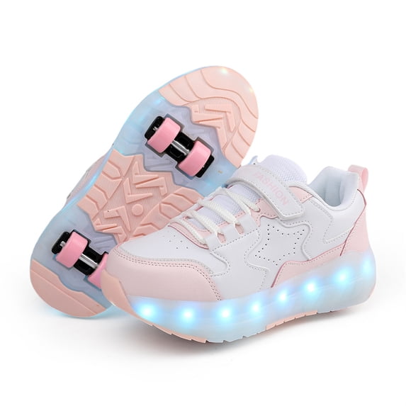 Kids LED Roller Skate Shoes with Wheel Light up Roller Shoes Kids Skates Sneakers Gift for Girls Boys Children