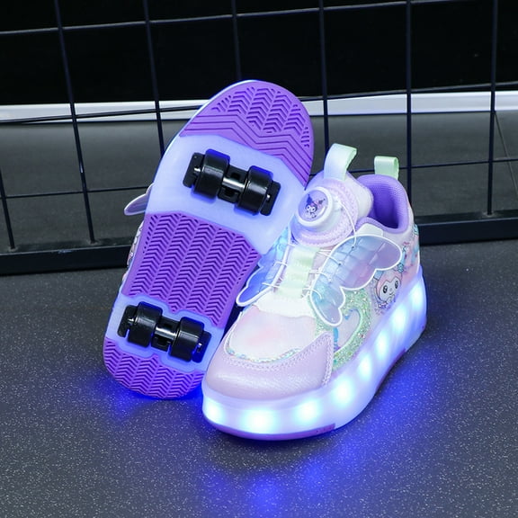 Kids LED Roller Skate Shoes with Wheel Light up Roller Shoes Kids Skates Sneakers Gift for Girls Boys Children