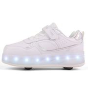Kids LED Roller Skate Shoes with Wheel Light up Roller Shoes Kids Skates Sneakers Gift for Girls Boys Children