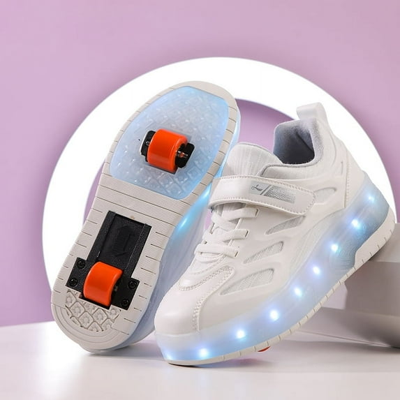 Kids LED Roller Skate Shoes with Wheel Light up Roller Shoes Kids Skates Sneakers Gift for Girls Boys Children