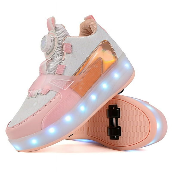 Kids LED Roller Skate Shoes with Wheel Light up Roller Shoes Kids Skates Sneakers Gift for Girls Boys Children