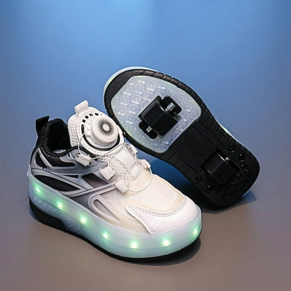 Kids LED Roller Skate Shoes with Wheel Light up Roller Shoes Kids Skates Sneakers Gift for Girls Boys Children