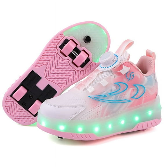 Kids LED Roller Skate Shoes with Wheel Light up Roller Shoes Kids Skates Sneakers Gift for Girls Boys Children