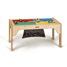 KidsLEGO Compatible Wood Rectangle StorageTable