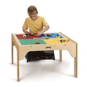 KidsLEGO Compatible Wood Square StorageTable