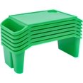 thumbnail image 1 of Kids Lap Desk Tray Plastic Breakfast Laptop Trays with Storage Portable Activity Table with Side Pockets/Slot Portable Lap Bed Table for Writing Eating Game Classroom Snacks (Green/ 6pcs), 1 of 19