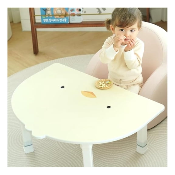 Kids Large Animal Folding Floor Table w/Adjustable Heights - for Play, Reading, Snack Time and More