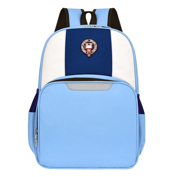 Large Capacity Orthopedic School Backpack Padded Shoulder Strap Emblem Patch Waterproof Bookbag For Primary School Students