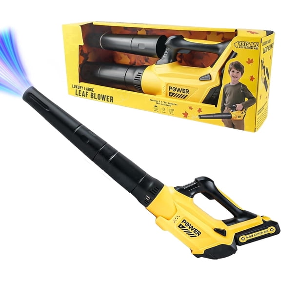 Kids Leaf Blower Toy, Outdoor Gardening Tool with Realistic Airflow & Engine Sounds, Pretend Play Toy for Boys Girls Toddlers